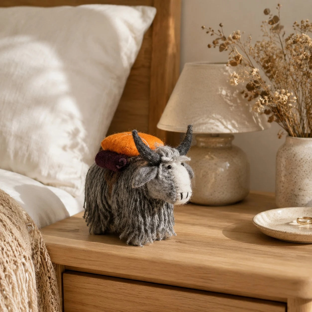 Handmade Nepal Wool Felt Yak Ornament