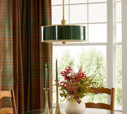 Forvara Farmhouse Drum Pendant – Rustic Metal Light for Kitchen & Dining