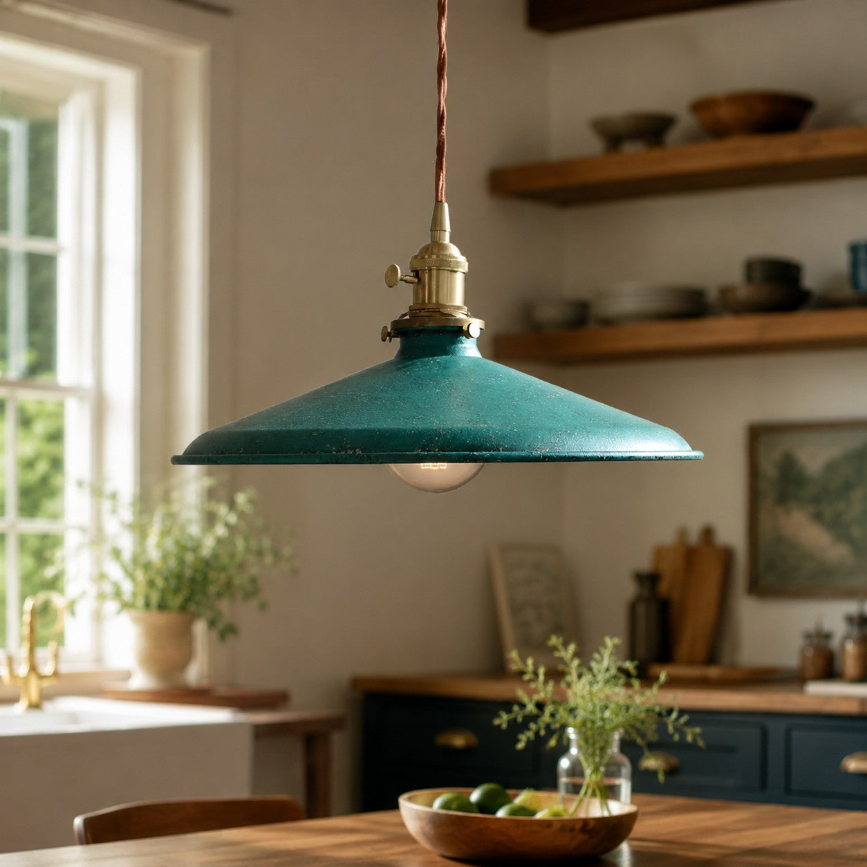Hand-Rusted Nordic Farmhouse Pendant Light Fixture