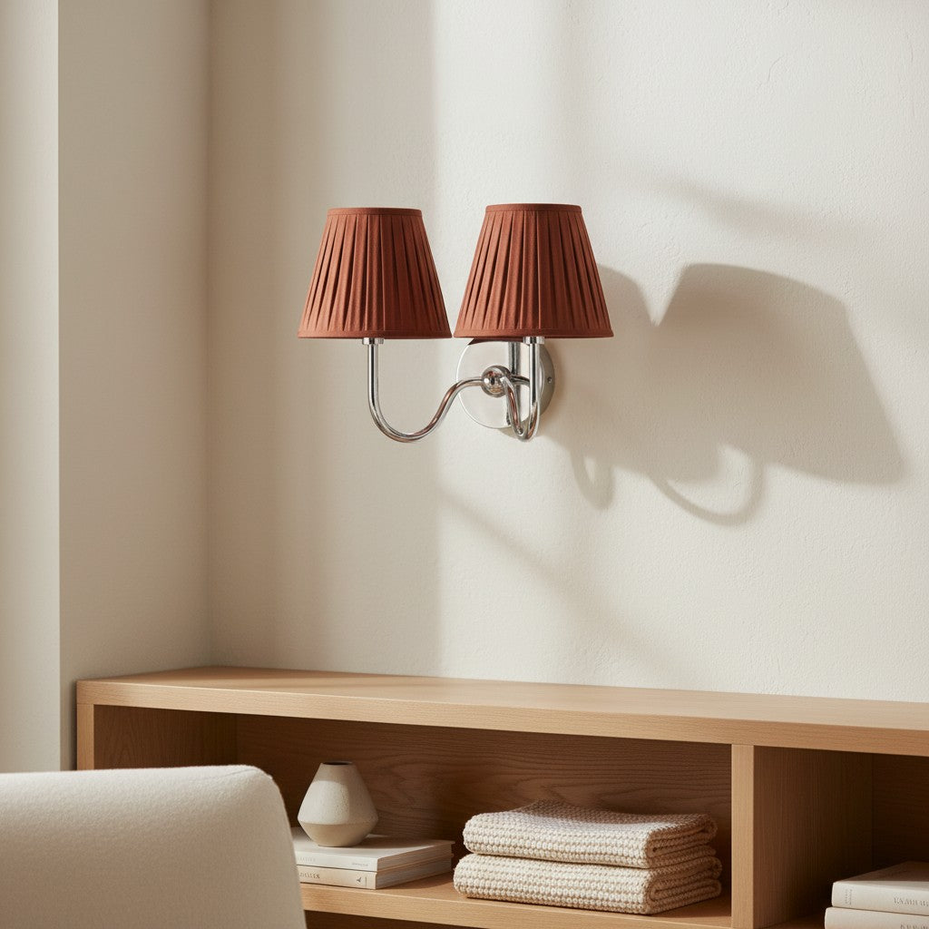 Luvora Decorative Pleated Shade Wall Lamp Vintage Modern Lighting for Corridor and Home Interiors
