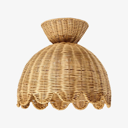 Rattalia Ceiling Light - Sculptural Flower Design in Natural Style for Kitchen Island