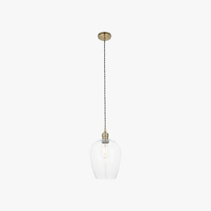 Clarione Height-Adjustable Glass Pendant Light - Classic Art Deco Light