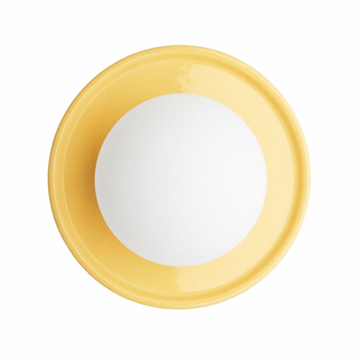 Solna Round Glass Wall Sconce with Ceramic Base—Minimalist Lighting for Bedroom or Hallway