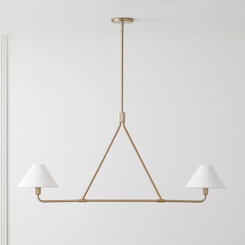 Diora Pendant Light -  Modern Metal Fixture with Linen Shades