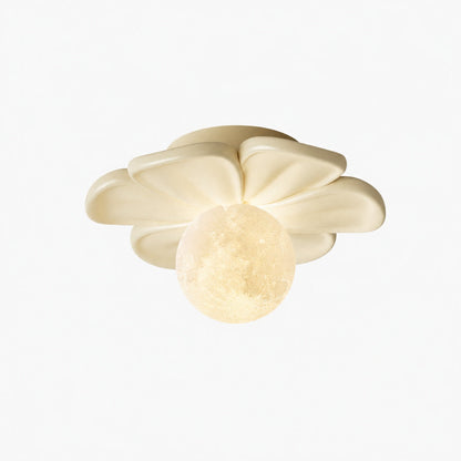 Cream Bloom Flower Ceiling Lamp