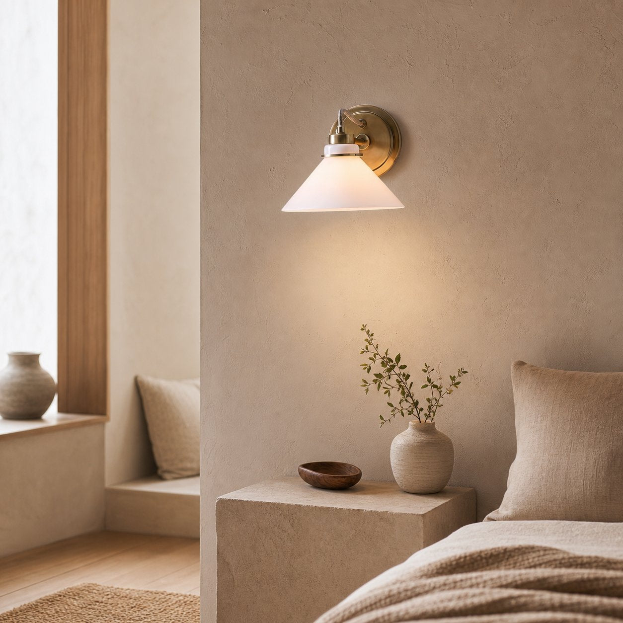 Aurenza Sconce – Farmhouse Wall Light with Metal Accents for Cozy Spaces