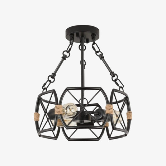 Cageon Open Metal Cage Industrial Ceiling Lamp - Design for Loft and Dining Room