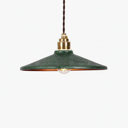 Rustic Saucer Shade Pendant Light
