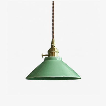 Plum Green Ceramic Pendant Light