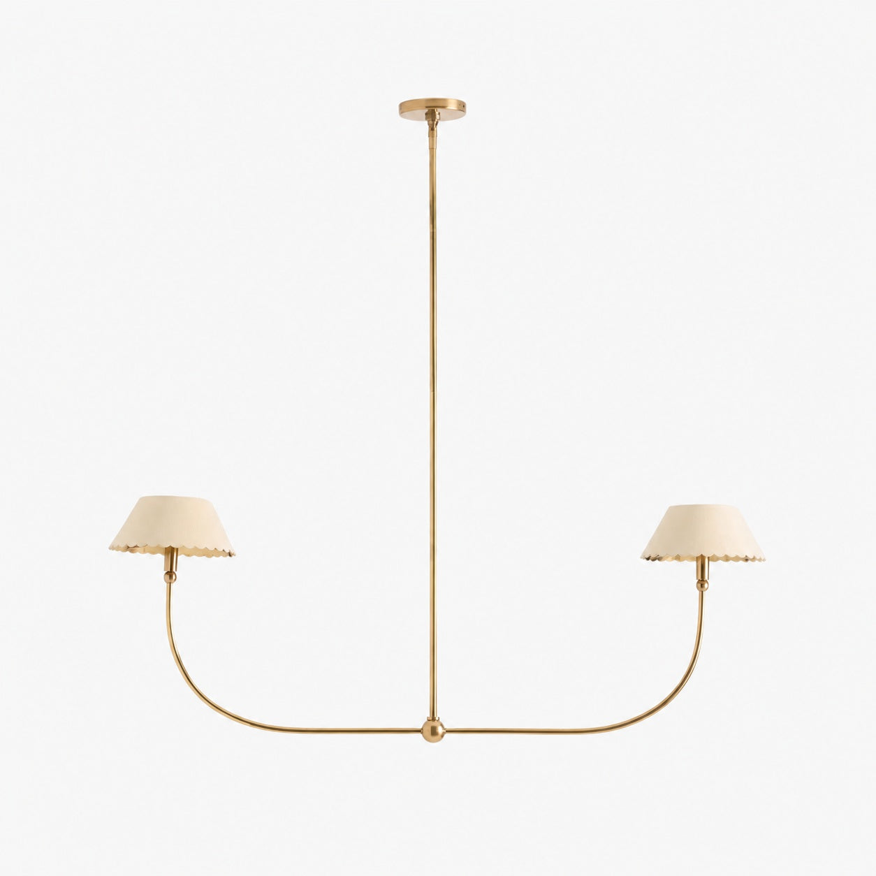 Foldray Scalloped Linear Chandelier - Lederstil für Esszimmer