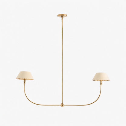 Foldray Scalloped Linear Chandelier - Lederstil für Esszimmer