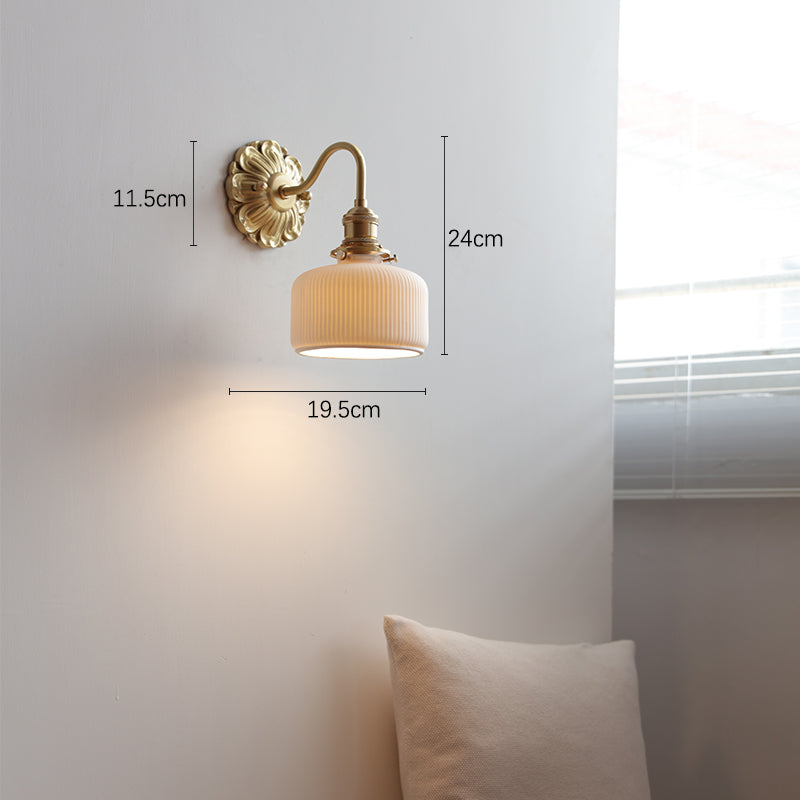 Brass Ceramic Wall Light