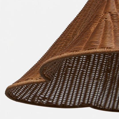 Wickara Natural Rattan Woven Pendant Light – Boho-Chic Hanging Lamp for Living and Dining