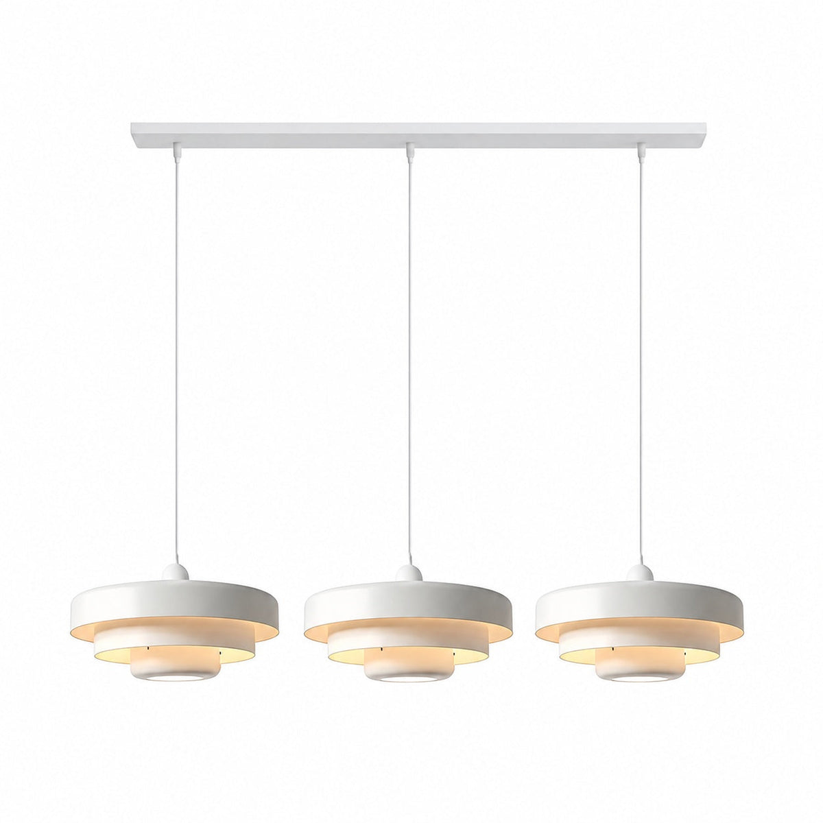 Malero Triple Layer Macarons Pendant Light - Modern Disc Form Lighting for Dining Room or Lounge N52