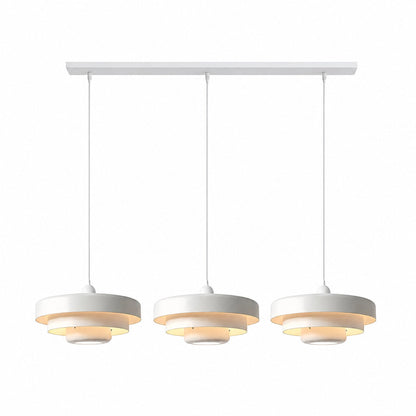 Malero Triple Layer Macarons Pendant Light - Modern Disc Form Lighting for Dining Room or Lounge N52