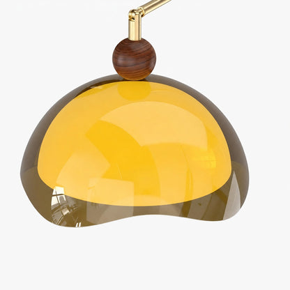 Afterglow Modern Sunset Wall Lamp – Dual Glass Shade Design with Wood-Texture Base