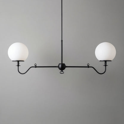 Glorica Glass Brass Chandelier Lighting - Contemporary Glass Multi-Light Hanging Fixture