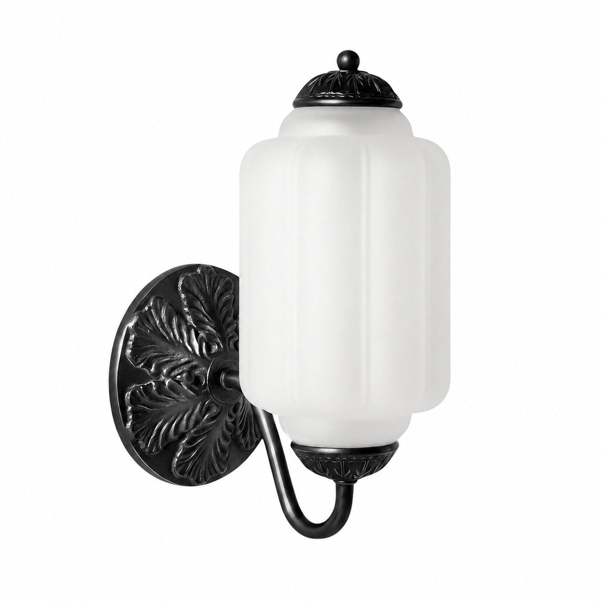 Eloise Messing-Wandleuchte – Elegante Vintage-Beleuchtung aus Milchglas
