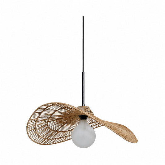 Florevian Pendelleuchte mit gestuftem Schirm und gewebtem, strukturiertem Design für das Esszimmer
