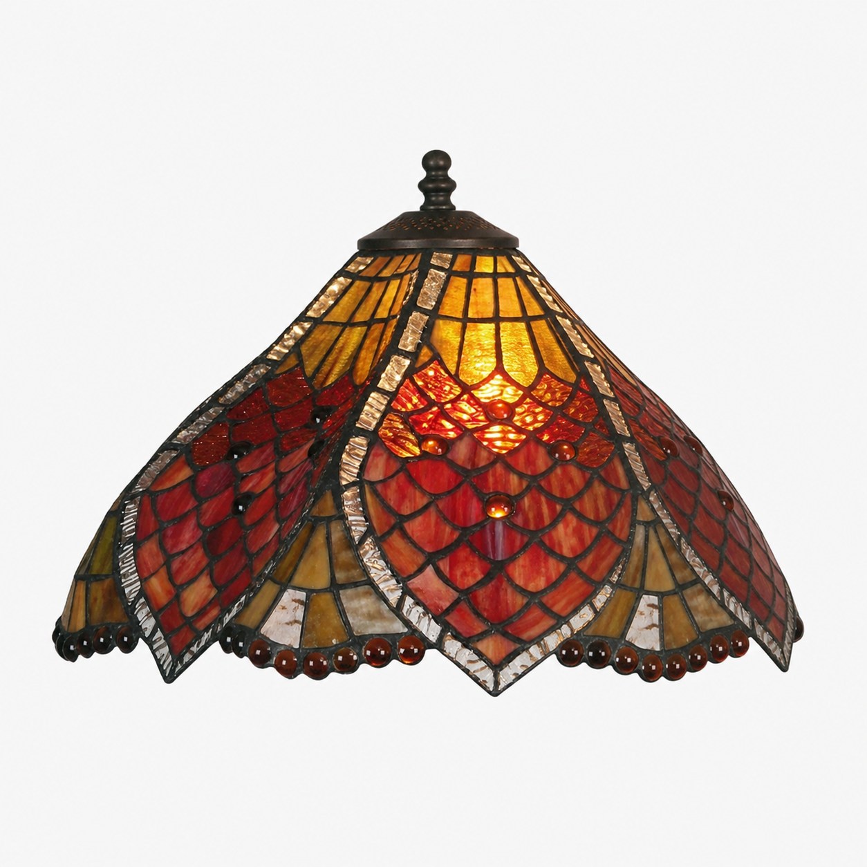 TF Orsino Vintage Art Deco Pendant Light - Textured Glass Lighting for Bedrooms & Halls