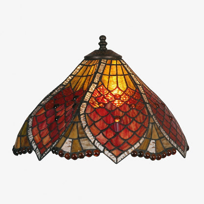 TF Orsino Vintage Art Deco Pendant Light - Textured Glass Lighting for Bedrooms & Halls