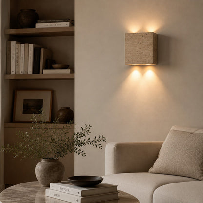 Natural Travertine Wall Sconce