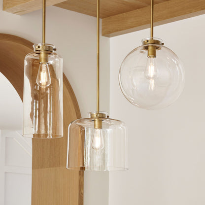 Sterling Minimalist Glass Pendant Collection - Vintage Brass Lighting Design
