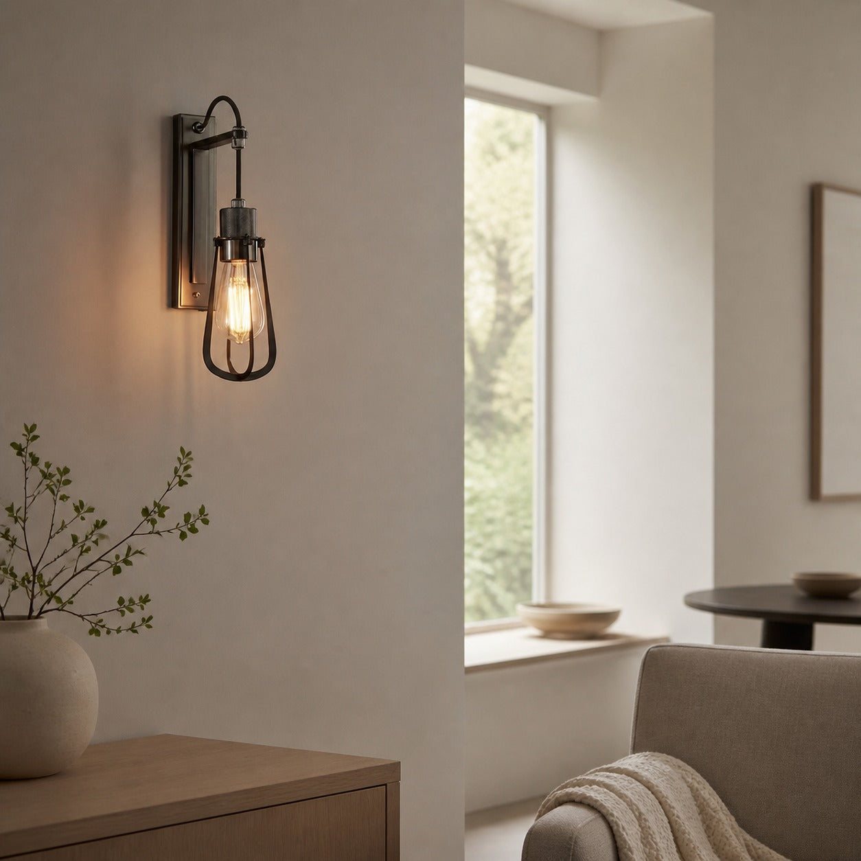 Readium Industrielle Metall-Wandleuchte – Moderner Kippschalter für Wohnzimmer und Arbeitszimmer