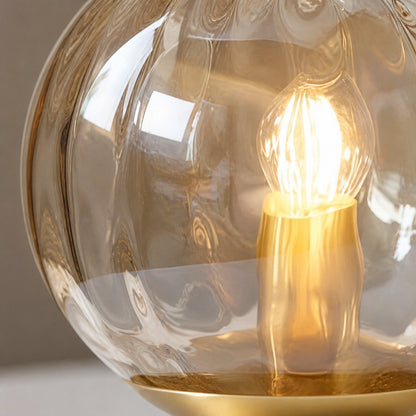 Tracian Moderne Dimple Globe Tischleuchte – Dekorative Messing-Ambienteleuchte für Schlafzimmer oder Wohnzimmer