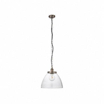 Novera Art Deco Kuppel-Hängeleuchte mit verstellbarer Höhe und Glasschirm - Wohnzimmer