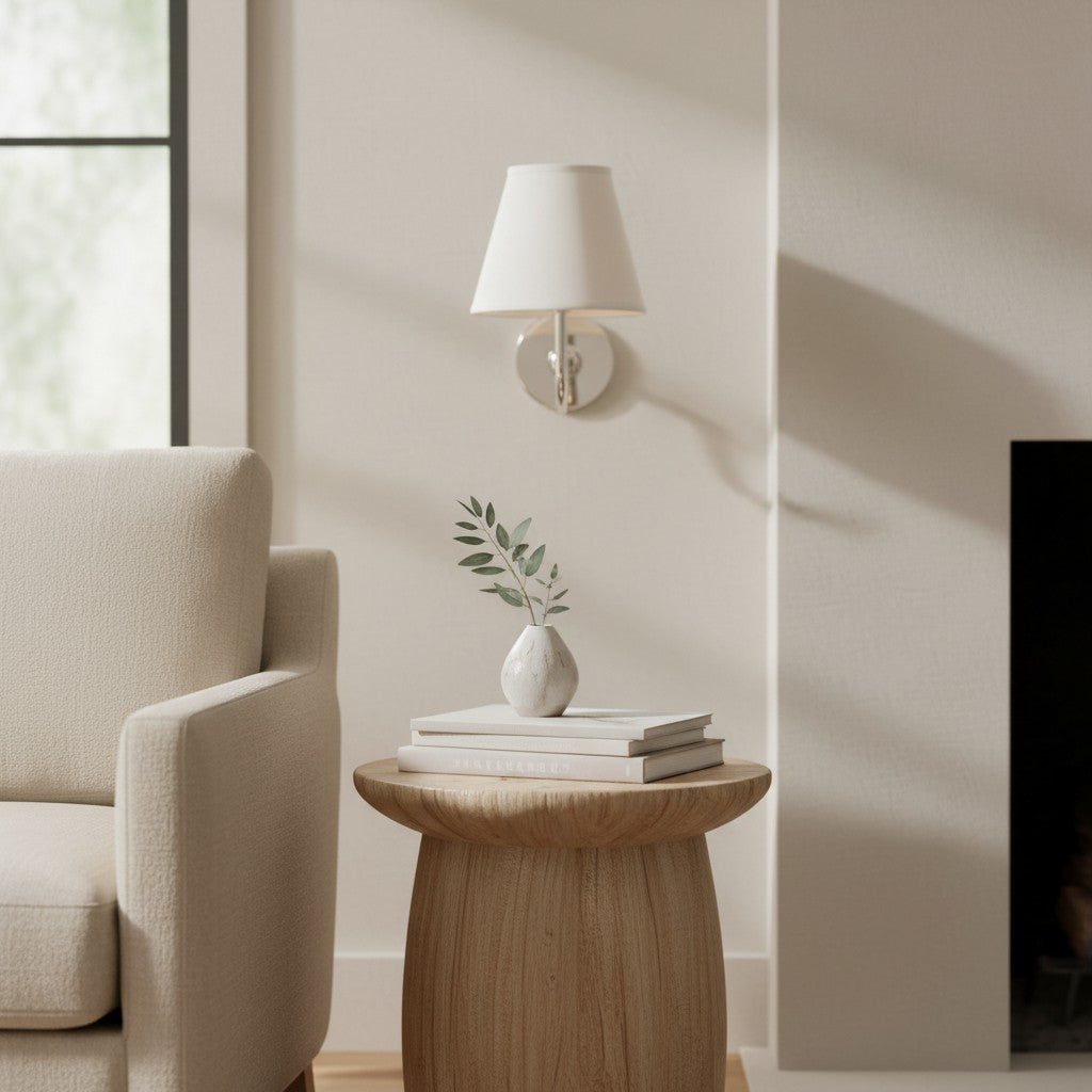 Luvora Decorative Pleated Shade Wall Lamp Vintage Modern Lighting for Corridor and Home Interiors
