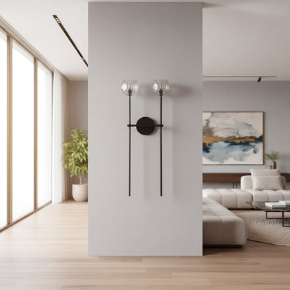 Luxuriöse Kristall-Wandleuchte – Moderne Wandleuchte mit Messingrahmen