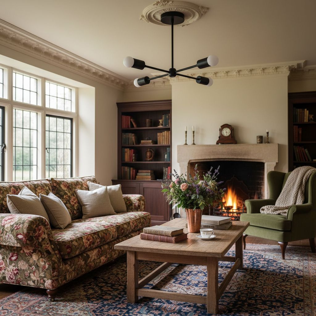 Mobilux Line Mid Century Gold Sputnik Chandelier - Geometric Brass Fixture