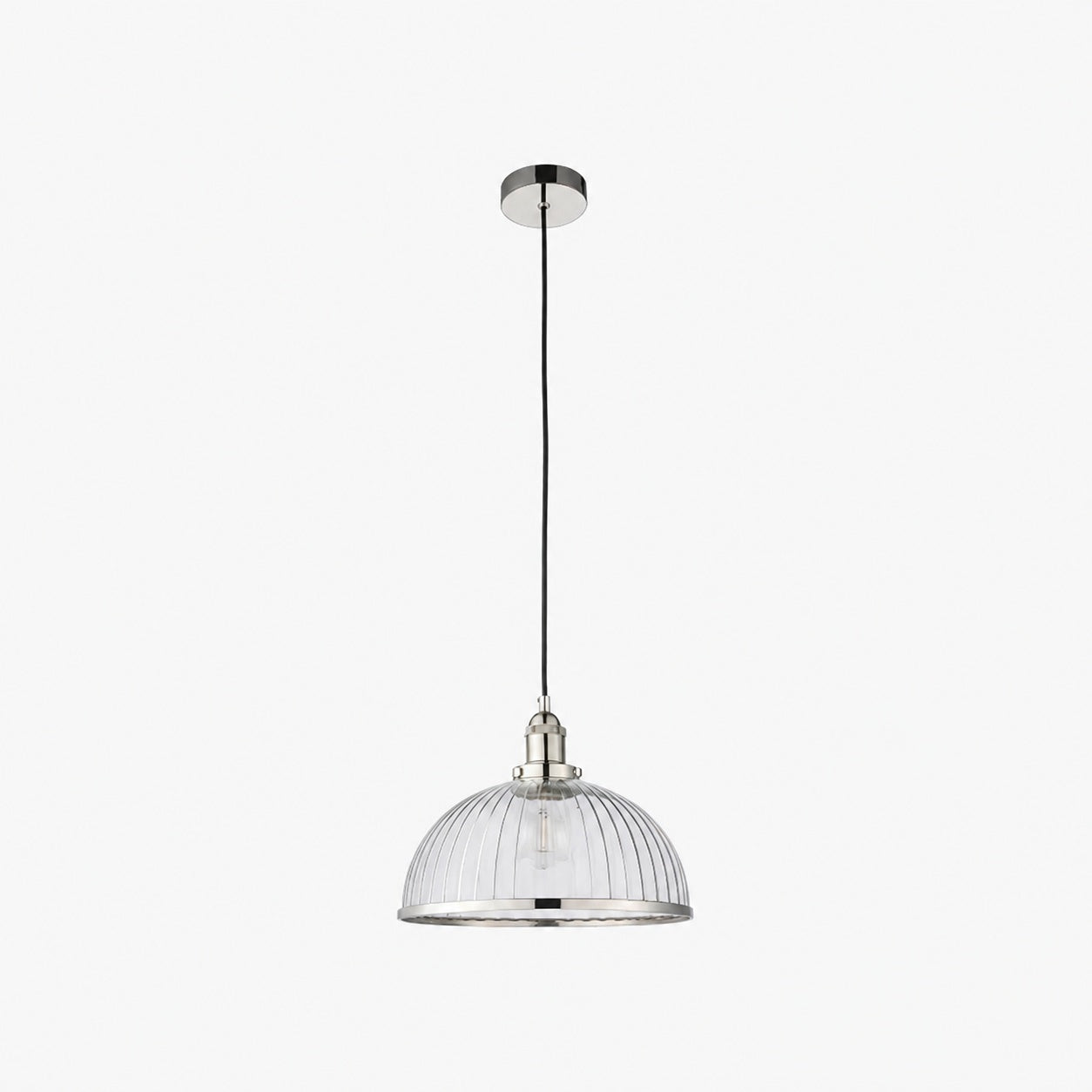 Novera Pendelleuchte aus geripptem Glas, stilvoll und modern, für Schlaf- und Essbereich