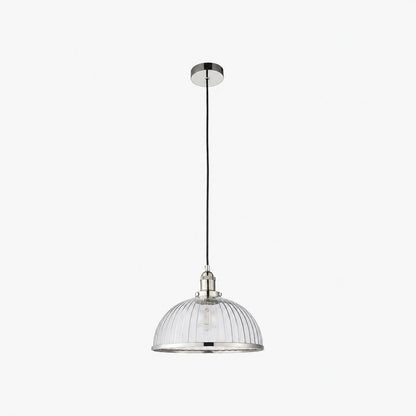 Novera Pendelleuchte aus geripptem Glas, stilvoll und modern, für Schlaf- und Essbereich