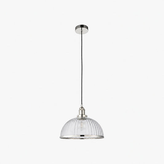 Novera Pendelleuchte aus geripptem Glas, stilvoll und modern, für Schlaf- und Essbereich