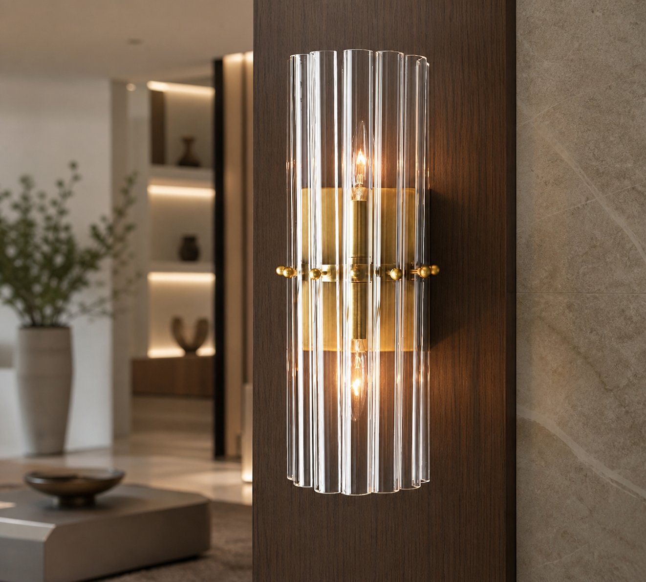 Lumora Kristall-Wandleuchte – Elegante Beleuchtung für Flur &amp; Schlafzimmer