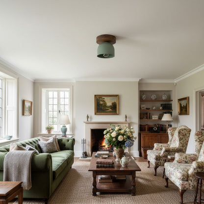 Metio Dome Ceiling Light Minimalist Wood Design for Bedrooms & Hallways