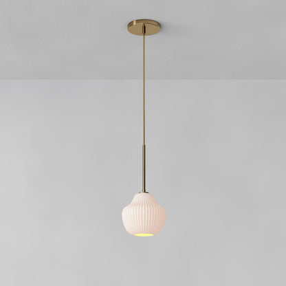 Rivrona Ribbed Pendant – Modern Ribbed Glass Light with Metal Finish