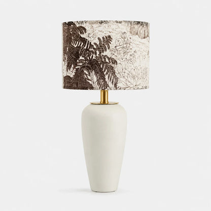 Ceramic table lamp with floral shade