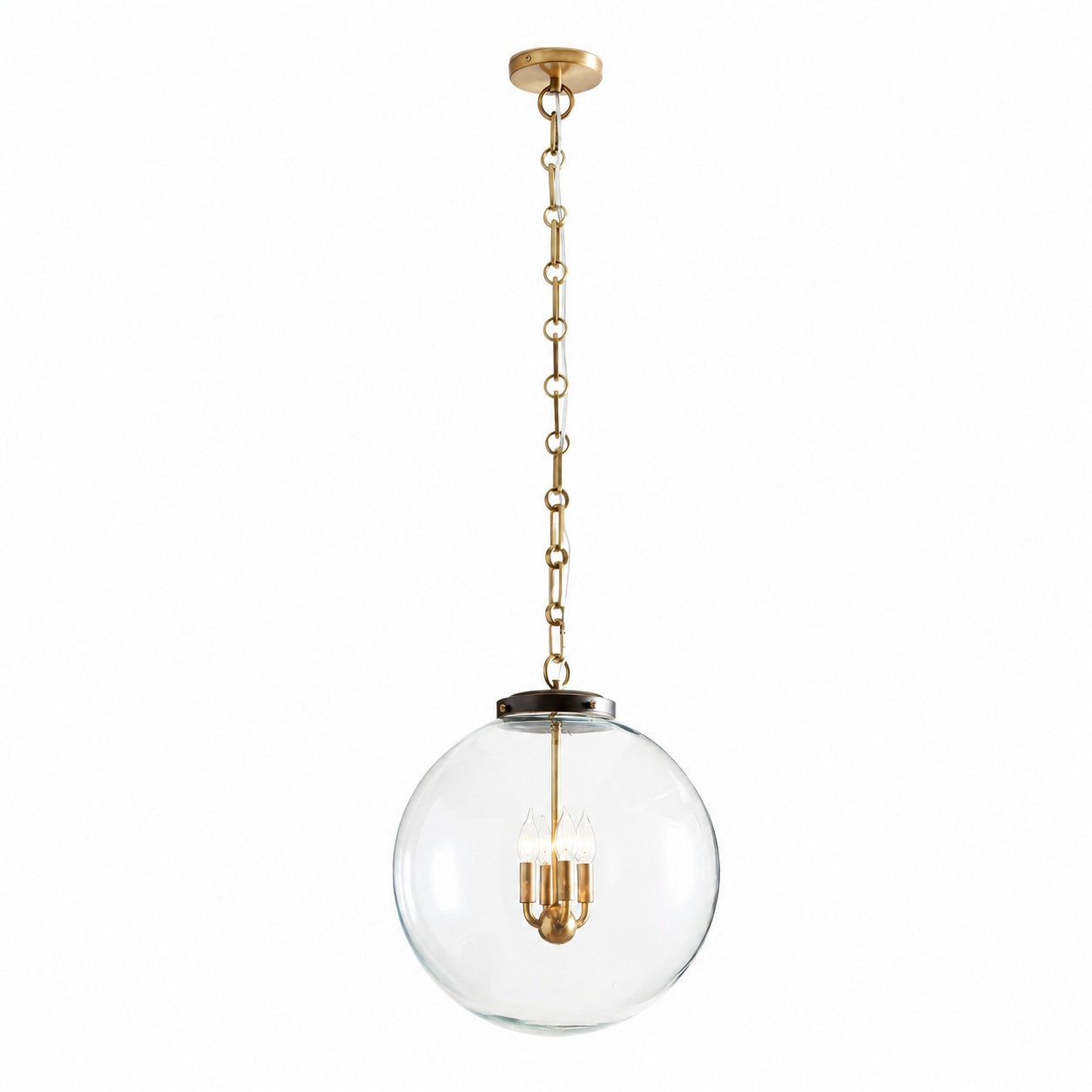Sterling Minimalist Glass Pendant Collection - Vintage Brass Lighting Design