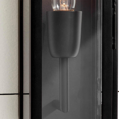 Ferrix Industrial Wall Lamp – Iron & Glass for Garden & Patio