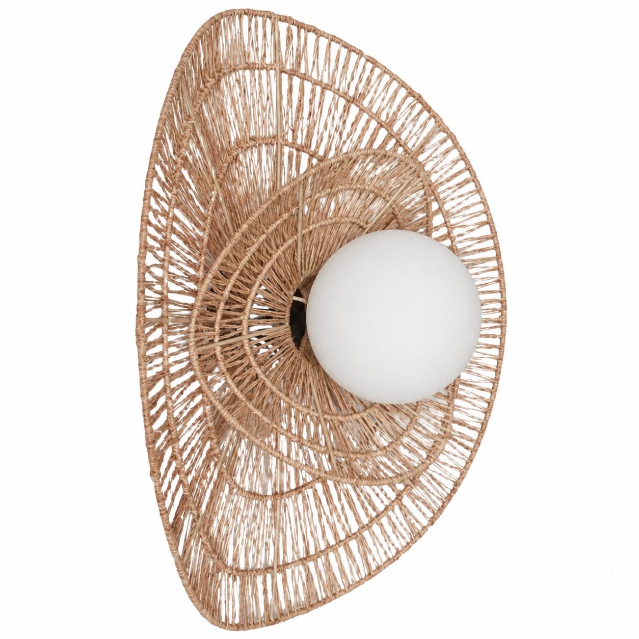 Florevian Woven Wall Sconce – Two Tier Jute Wall Sconce for Living or Bedroom
