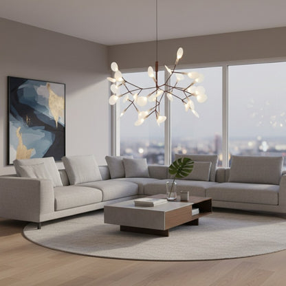 Floresta Artistic Chandelier – Organic Design with Metal and Acrylic for Contemporary Spaces N66