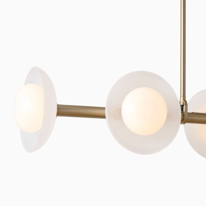 Elorina 6-Light Linear Chandelier - Modern Metal Light Fixture - Dining Room Lighting