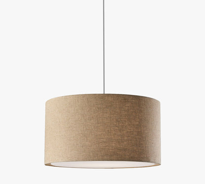 Dumora Fabric Drum Shade Pendant Light - Linen Design Hanging Light
