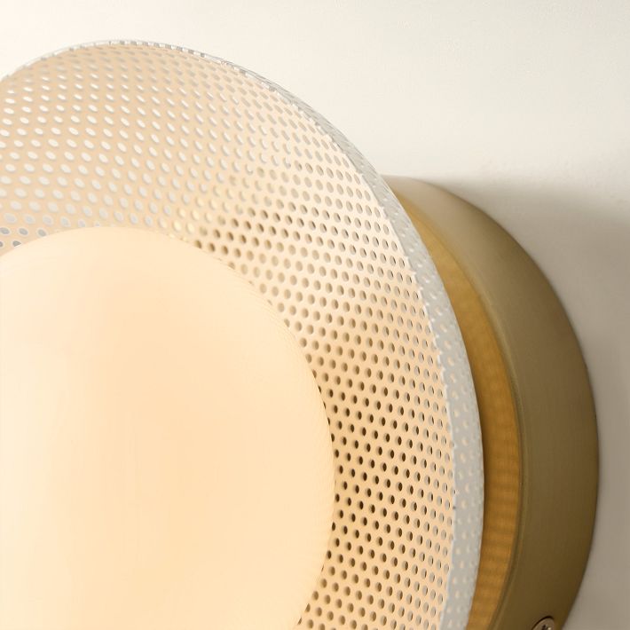 Elorina Sconce Wall Light - Textured Metal or Glass Shade