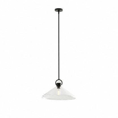 Lirra Clear Glass Industrial Pendant Light - Perfect for Kitchen Island & Dining Room