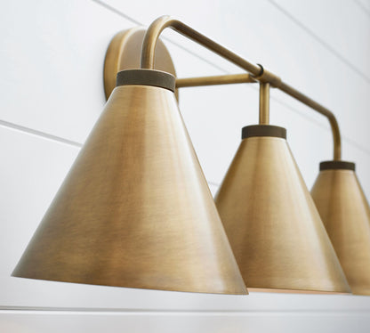 Korvi Tapered Wall Sconce – Industrial Modern Fixture for Bathroom, Hallway, or Covered Outdoor Use