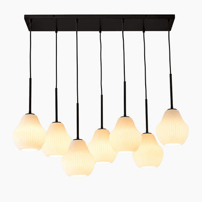 Rivrona Zeitgenössischer 7-flammiger Kronleuchter – Moderne Glasbeleuchtung für Esszimmer